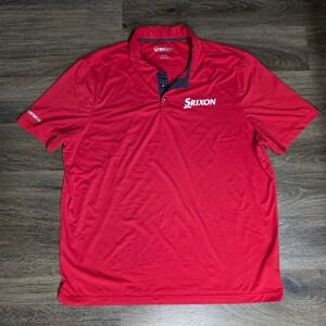 Sunice Mens XL Red Srixon Logo Performance Golf Polo Shirt Short Sleeve 841033
